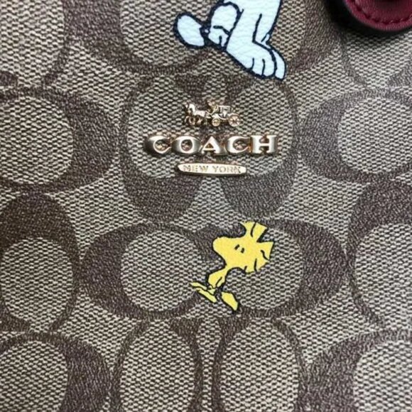 NWT Coach Snoopy Woodstock City Tote - Picture 7 of 9